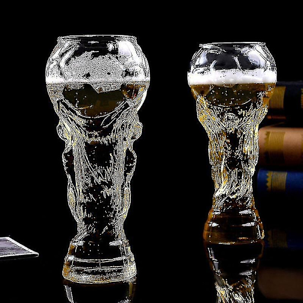 Fotbollspokalformad ölglas med stor kapacitet, innovativt ölglas för hemmet, bar och fest