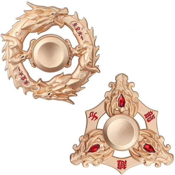Fidget Spinnere Gull Drage Metall Gold