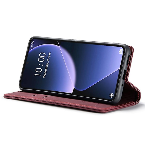 CASEME 013 Serie til Xiaomi 13T/13T Promi K60 Ultra Etui Læder Stødsikkert Stativ Telefon Cover Red Style B Xiaomi 13T