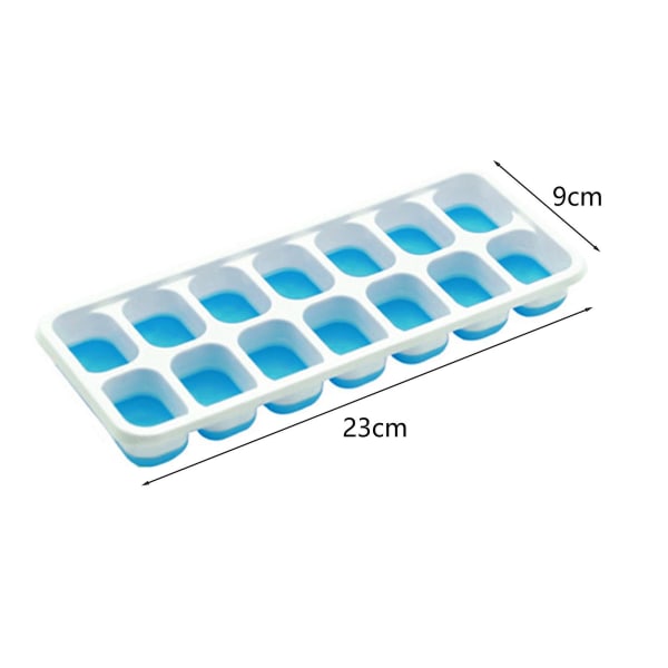 4 stk isterningemaskine 14 celler let udstøbt Non-stick Home Ice Grid Multipurpose Ice Opbevaringsboks Bar Tilbehør Tianyuhe Pink