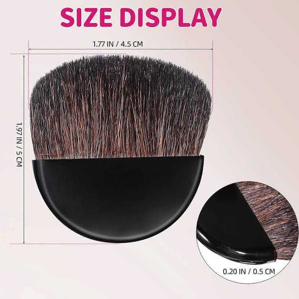 Bærbar makeupbørste til kvinder Concealerbørste til rejser Multifunktionel makeupbørste Flad børste til makeup Blød børste