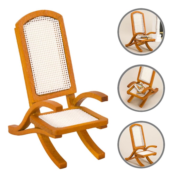Simulerad Beach Longue Modell Mini House Miniatyr Solstol Modell Mini Beach Chair