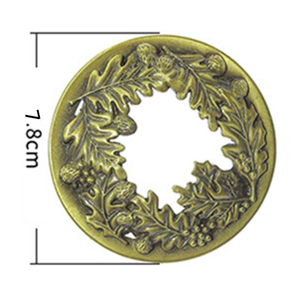 Låg til duftlys, duftlysbetræk, duftlysgaver til kvinder, hjælp glaslys med at smelte jævnt, blad 7,8 cm Bronze