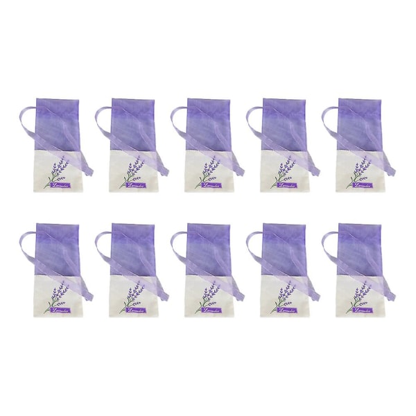 22 stk Klare Snøreposer Lavendelpose Små gaveposer Lavendelposepose Purple 15X7.2CM