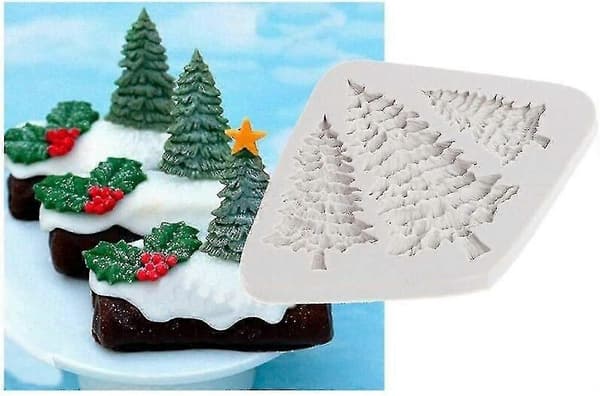Woolkey Juletræsform Fondant Silikoneforme Perfekt Epoxyharpiks Orn