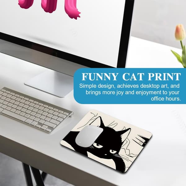 Funny Mouse Pad Cute Cat Print Rectangle Personalized Mouse Pads Non-Slip Mouse Mat Small Office Computer Mouse cute cat