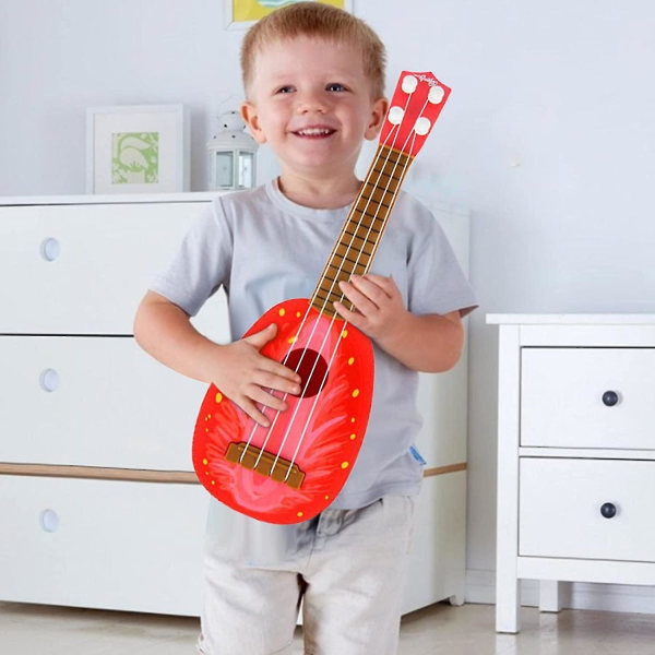 Ukelele For Kids Nybörjare, Frukt Ukulele Mini Gitarr, Musikinstrument Leksak Gitarr För Barn Toddler Pojkar Flickor, Jordgubbe, Vattenmelon, Apelsin, Kiw