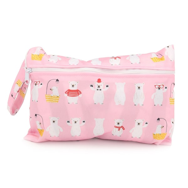 Baby Toiletry Bags Mommy Diaper Organizer Waterproof Reusable Wet Dry Bags TD1107-14