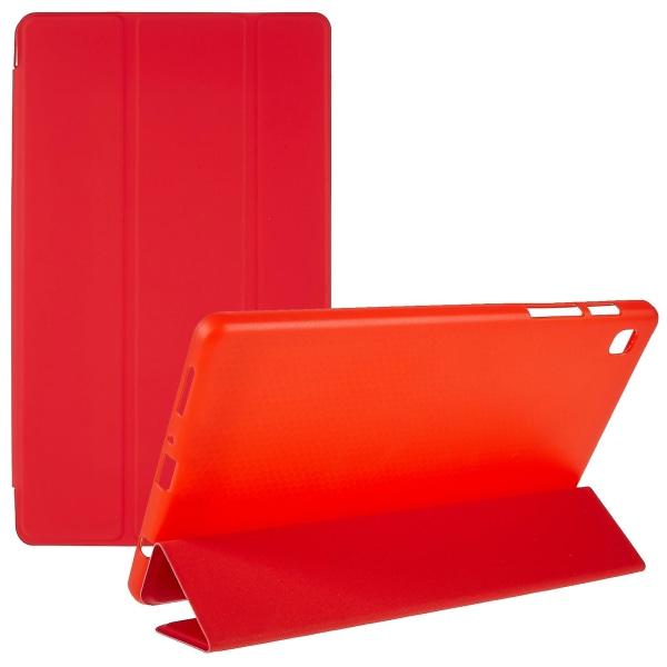 Samsung Galaxy Tab A7 Lite 8,7 tuuman sisäinen hunajakennorakenne anti-scratch estävä naarmuuntumaton nahkainen tablet- case Automaattinen herätys/ cover kolminkertaisella jalustalla Red