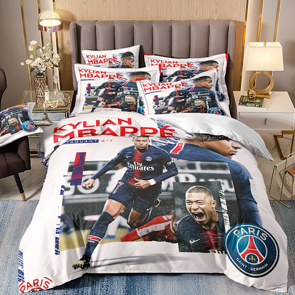 3D digitaalipainatus jalkapallon MM-kisojen fanituotteet Mbappe kolmiosainen vuodevaatesetti