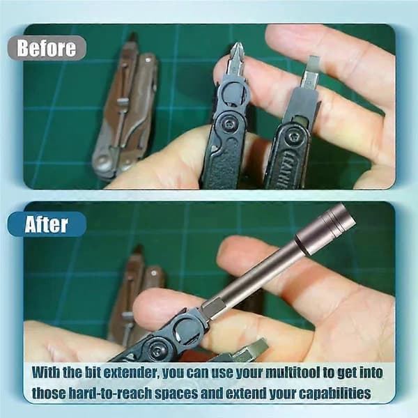AT19-For Leatherman Surge Wave Plus-kompatibel 1/4 sekskantbitsadapter bitdriverforlenger tilleggstilbehør for multiverktøy