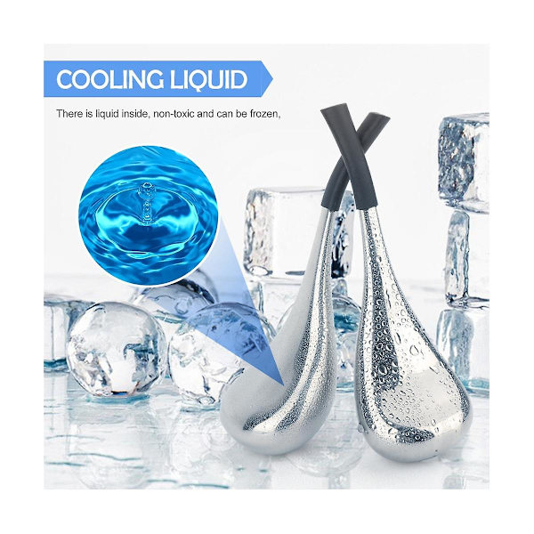 Ice Globes Spoon Massager Ansigtshudpleje Fryseredskab Rustfrit Stål Ansigtspleje Rulle Køling M
