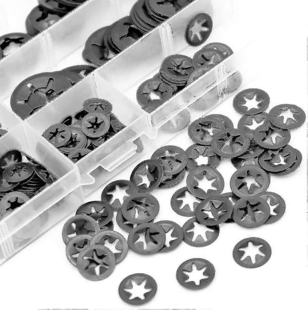 340 st Låsbrickor Starlock Låsbrickor Kit Lagerfäste M3 M4