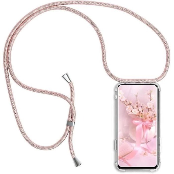 Halskjede Samsung Galaxy A52 5G Etui Transparent Silikon med Halskjede Lanyard Telefon Lanyard med Co