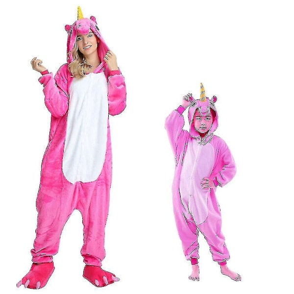 Pegasus Enhörning Pyjamas Kostym Barn Jumpsuit Rose M