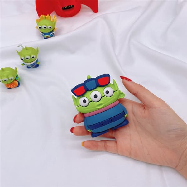 Cartoon Headphone Case Silicone Cute 3-Eyed Monster Shape Wireless Bluetooth Headphone Case