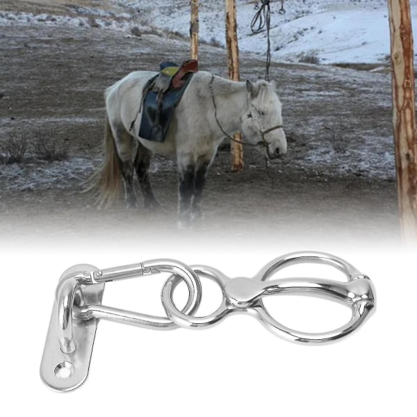 Hevosen solmiorengas ruostumatonta terästä Half Ro Ring hevosen koulutusvälineet Turvalliset hevostarvikkeet vetoon