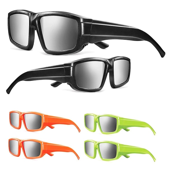 6Pack solförmörkelseglasögon säkra solglasögon för direkt solvisning Multicolor