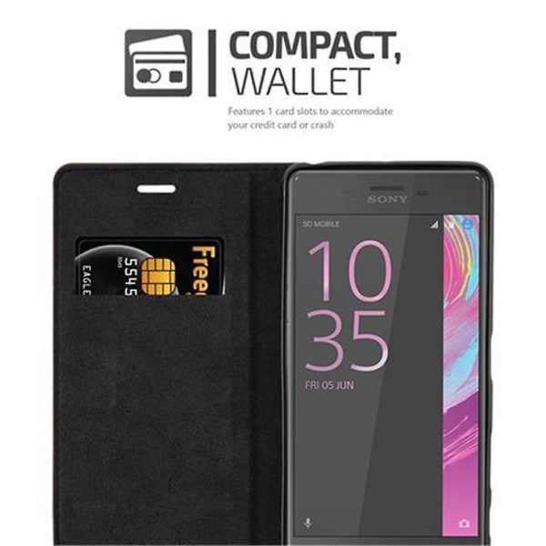 Sony Xperia X PERFORMANCE Handy Case cover Etui - mit Standfunktion und Kartenfach COFFEE BROWN Xperia X PERFORMANCE