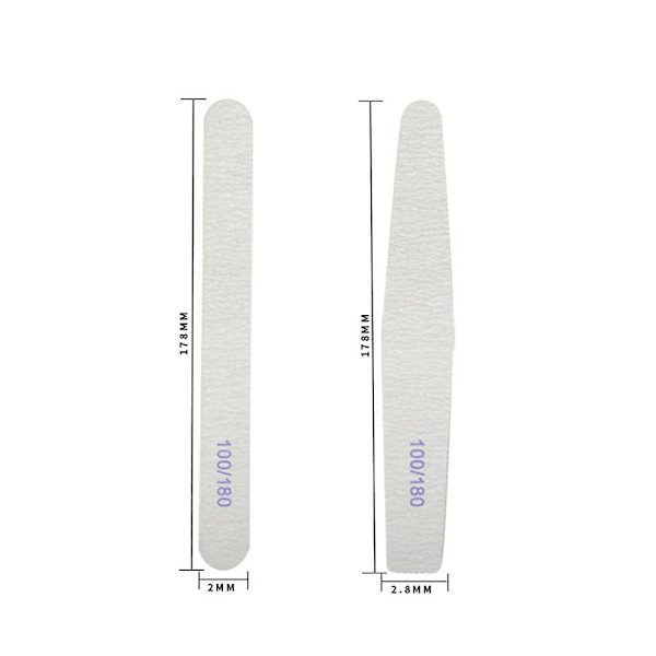 15 st professionella nagelfilar dubbelsidiga Emery Boards 100/180 Grit Nagelfilar & Buffers Naturliga konstgjorda naglar Buffer Block Manikyrset