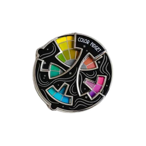 Kreative farve Fidget Wheel Reversnåle Lindrer stress