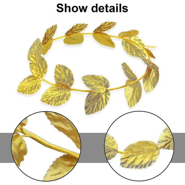 6 st Huvudkrans Gold Leaf Crown Headpieces Leaf Headdress