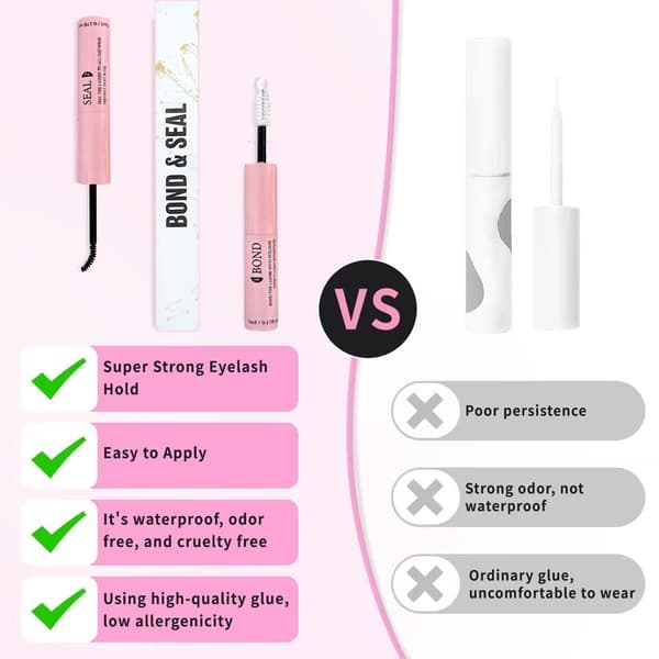 Lash Bond og Seal 10 ml individuelle vipper lim og forsegling Super stærkt hold vippeextensions og vippelimfjerner 5 ml pincet 3 set BOND