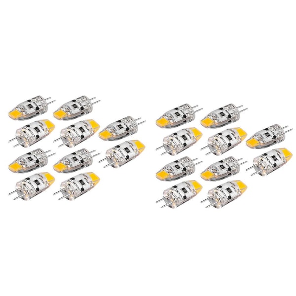 20x G4 LED-lampa 12v Dc Dimbar Cob Led G4-lampa 1,5w 360 strålvinkel att ersätta 15w halogenlampa (wa