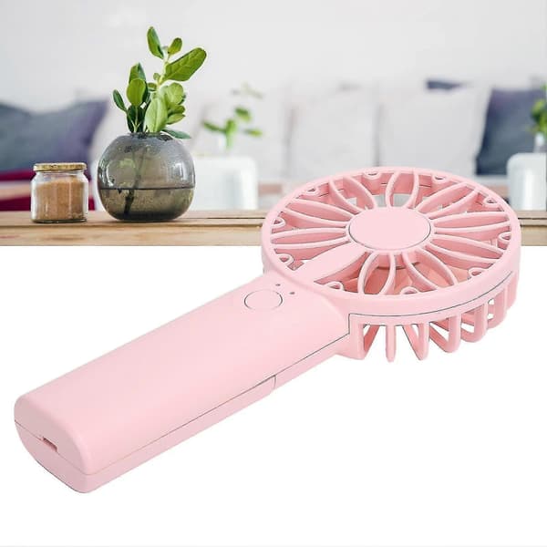 Bærbar elektrisk håndholdt ventilator - pink)