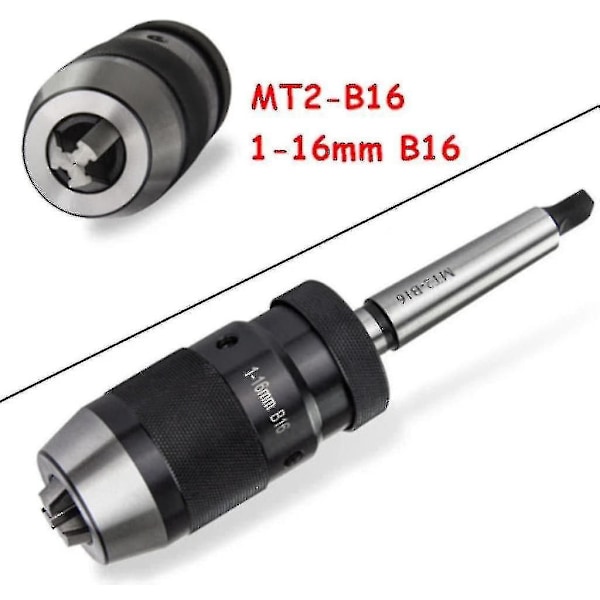 Borrfoder Snabbspännings Borrchuck 1-16mm B16 Med Koner Mk2 Auslappenblappe Skick: Ny