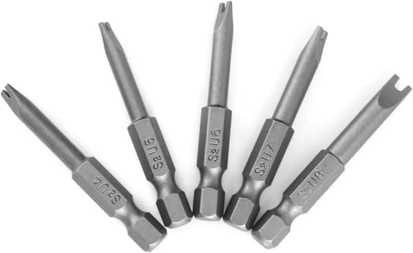 Skruvmejsel Bits U Typ säkerhetsbits 1/4\" Hex Shank 50mm Lång S2 Legerat Stål Special Bit Set