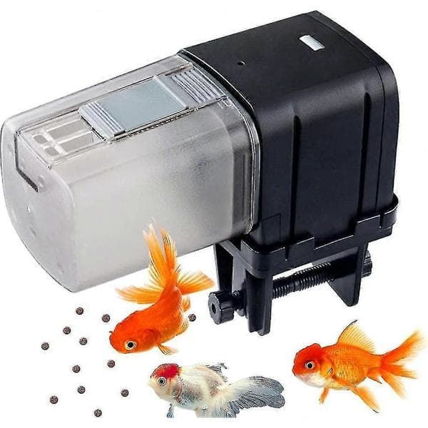 Automatisk akvarie-/fiskefoderautomat, multifunktionel justerbar digital fiskefoderautomat med timer, 175 ml kapacitet
