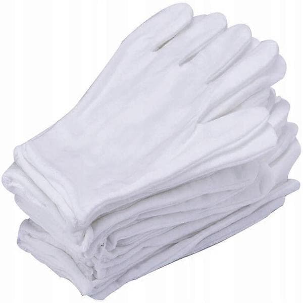 20 par vita bomullshandskar white