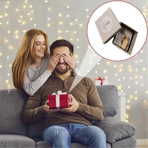 Förpackad skyddsängel, handgjord träsnideri ängel förpackad present