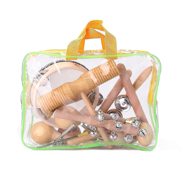 11-delad Handpercussioninstrumentuppsättning för barn, bärbar, mångfärgad, musikutbildning för barn