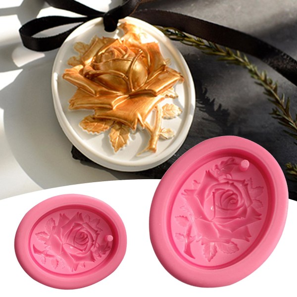 Baking Mold Heat-resistant Quick to Demold Anti-deform Non-stick Good Toughness DIY Rose Polymer Clay Fondant Mould Kitchen Gadget Tianyuhe