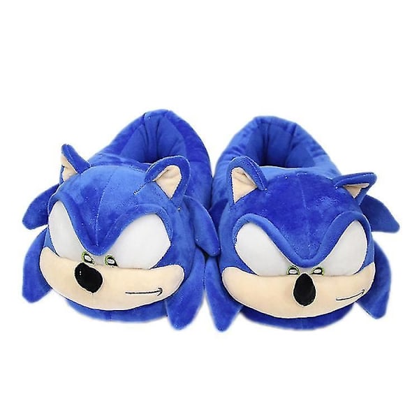 Tecknad Sonic Vintertofflor Inomhus Kawaii Fyllda Unisex Plyschskor Eu 35-42