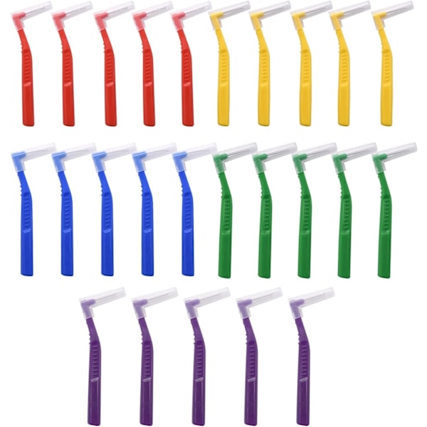 25 stk. Interdentalbørster Oral Dental Hygiene Floss Brush Flossing Head Braces til rengøring af tænder