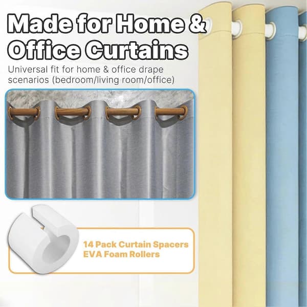 Gardinavstandsstykke for plissering og fold og samling og oppheng og drapering og panel S 5pcs