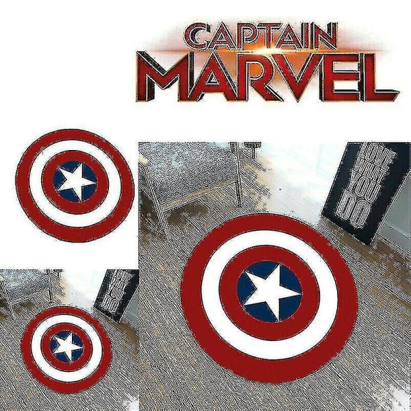 Captain America Skjold Rum Badeværelse Soveværelse Måtte Gulvtæppe Skridsikre Måtter