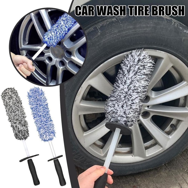 Car Wash Super Brush Microfiber Wheel Brush Skridsikkert håndtag Nem at rengøre