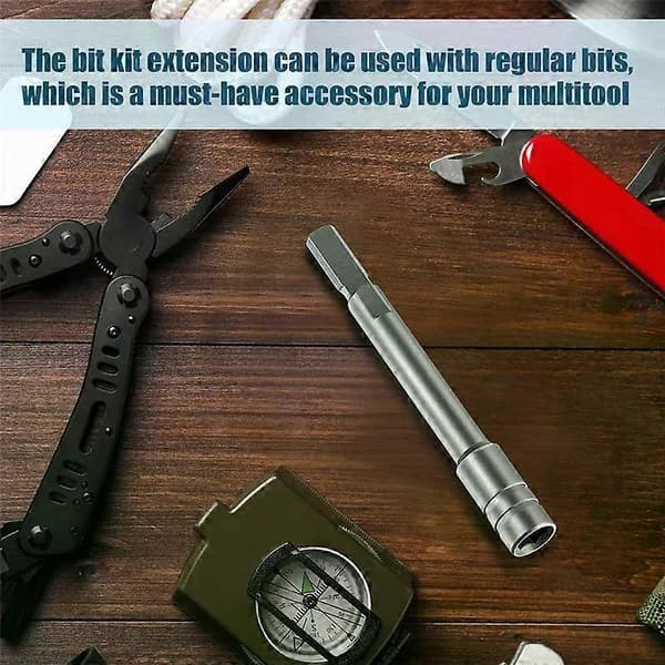 AT19-For Leatherman Surge Wave Plus-kompatibel 1/4 sekskantbitsadapter bitdriverforlenger tilleggstilbehør for multiverktøy