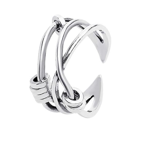 Fidget Ring Anti-angst Uregelmæssigt Design Smart Fingerring til Kvinder