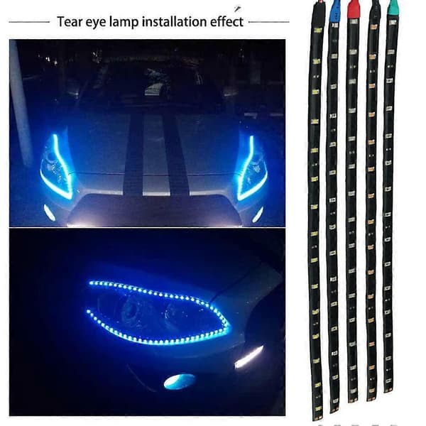 12V Bil LED Bremselys Strip Fleksibel Blød LED Strip Lys Biltilbehør Blue Light 30cm