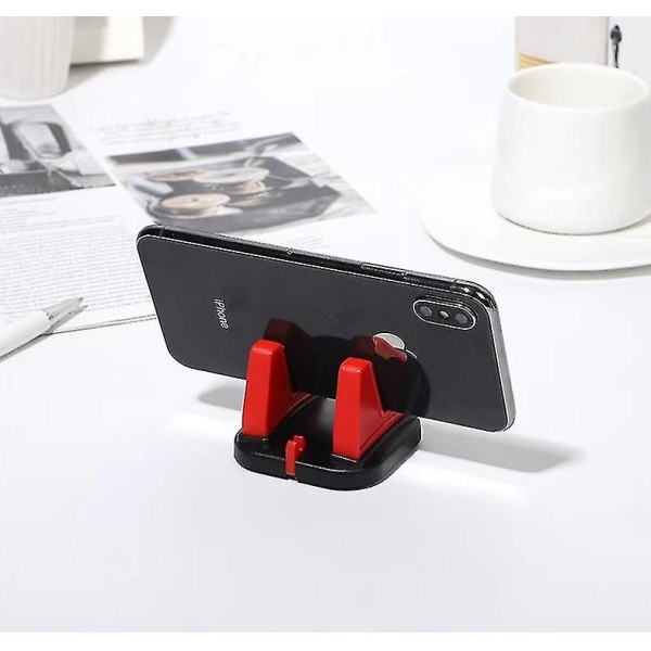 2st Mobiltelefonhållare, Bilinstrumentbräda Antisladdmatta Gummifäste Universal Silikon Biltelefonskyddshållare, Röd