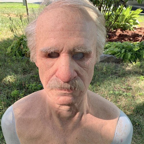 Breaking Bad amerikansk TV-serie gammel hvit maske skallet gammel mann latex hodedeksel Halloween Cosplay morsomme rekvisitter hvit-håret gammel mann