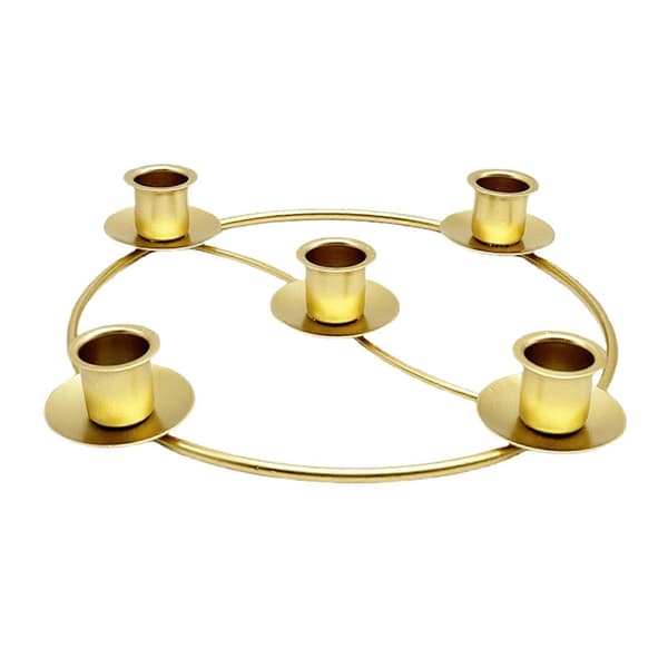 Gull Adventslysestake - Kransringstativ for 4/5 koniske lys E