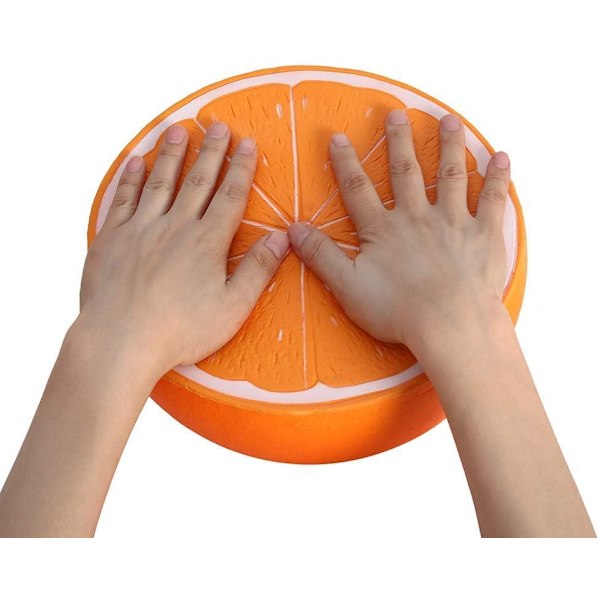 Orange kæmpe squishy langsomt stigende jumbo super blød duftende Kawaii stressaflastende legetøj