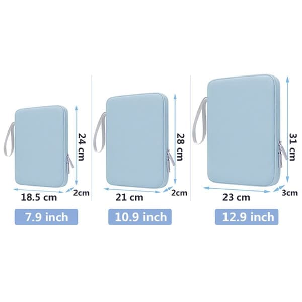 Håndtaske Tablet Etui BLÅ 12,9 TOMMER Blå Blue 12.9 inch