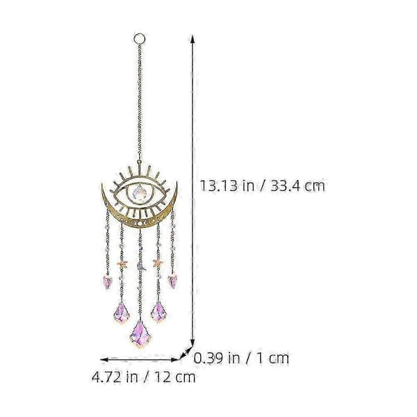 2026 Egnet metall Evil Eye solfanger for hengende vindusdekorasjon 2 stk